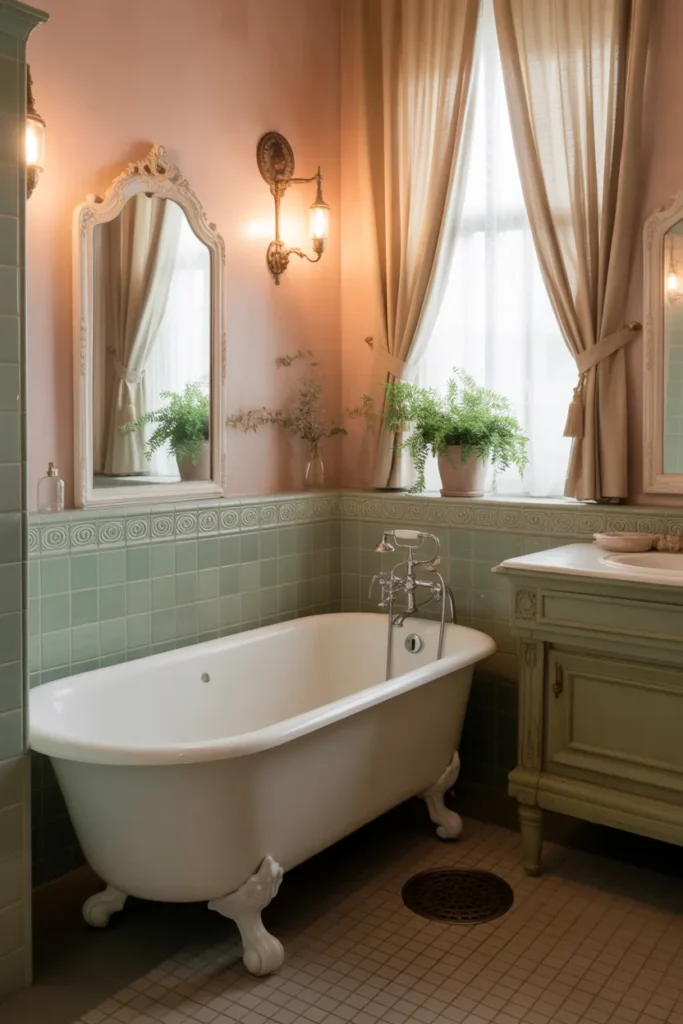 Vintage Bathroom with Elegant Tub