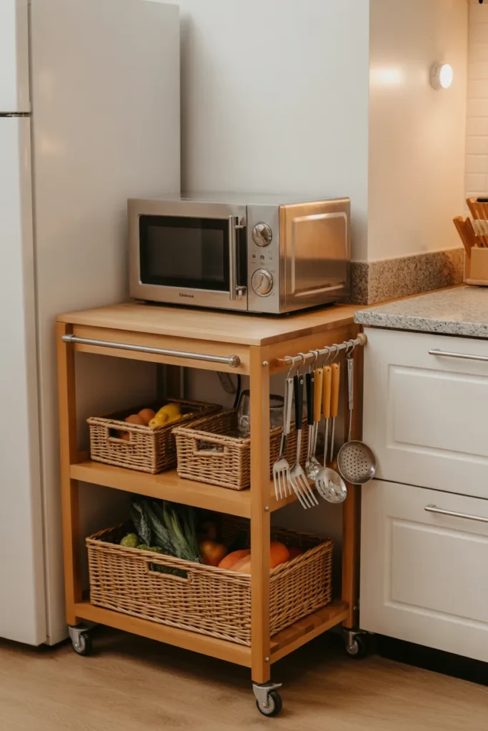  Add a Rolling Kitchen Cart
