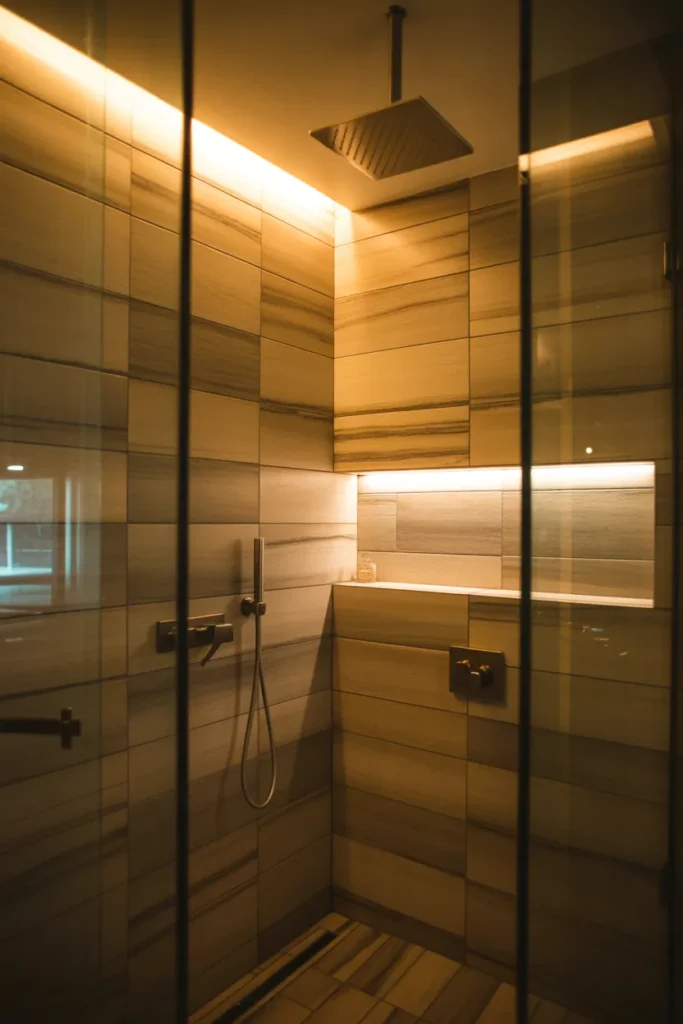 Wood Look Tile With LED Lighting