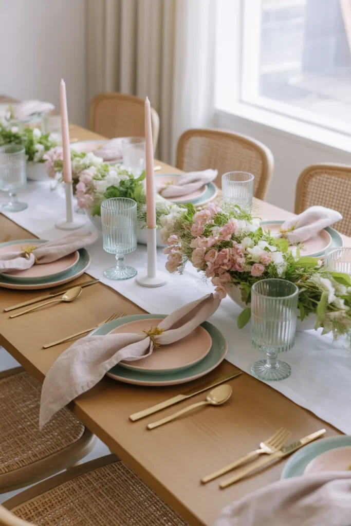 Soft Pastel Table Setting