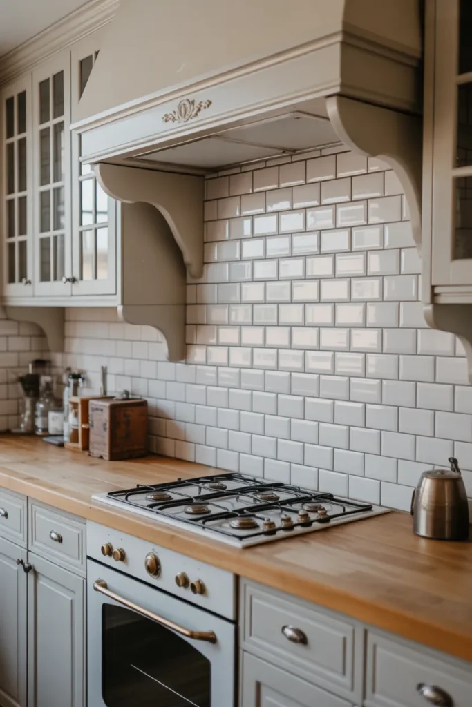 Classic Farmhouse Backsplash with Subway Tiles