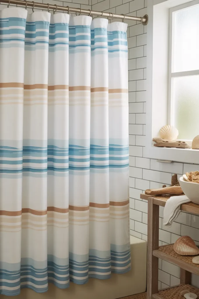 Coastal Stripe Shower Curtain