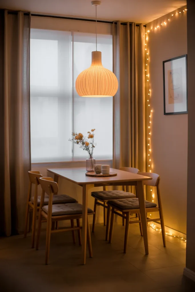  Cozy Dining with Soft Lighting