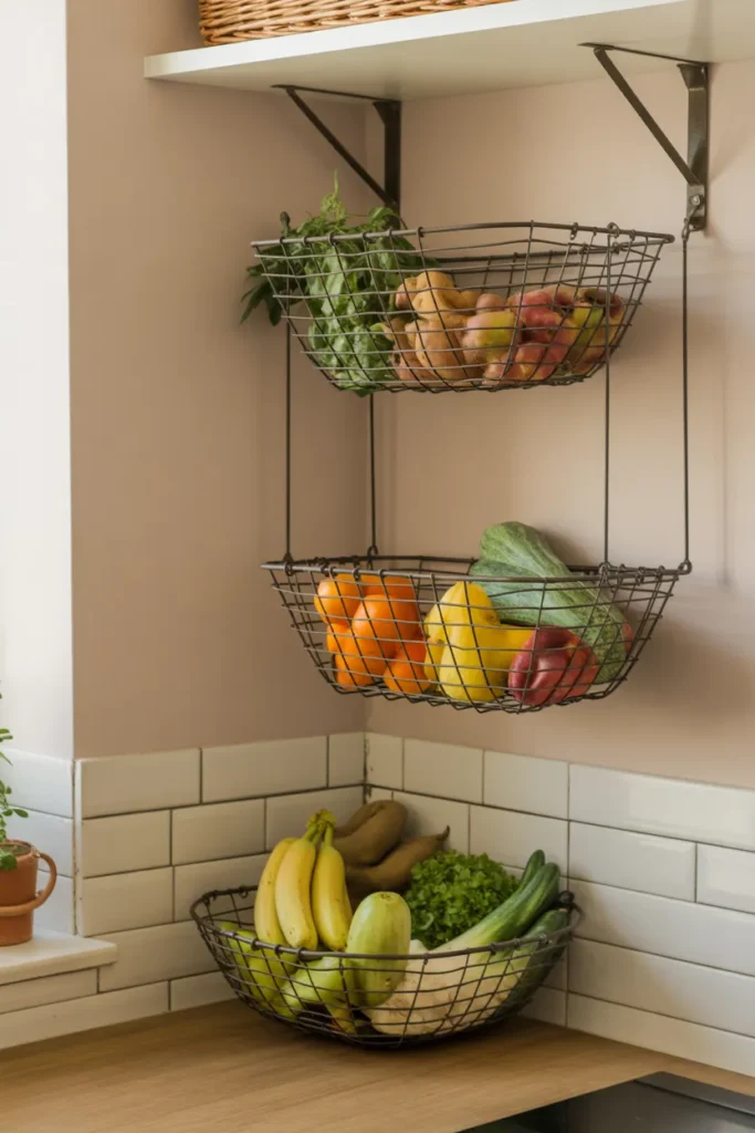  Use Hanging Baskets for Produce