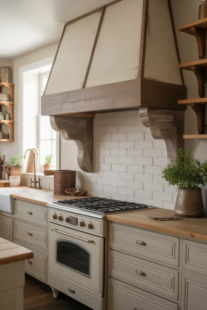 Vintage-Style Range Hood as a Focal Point