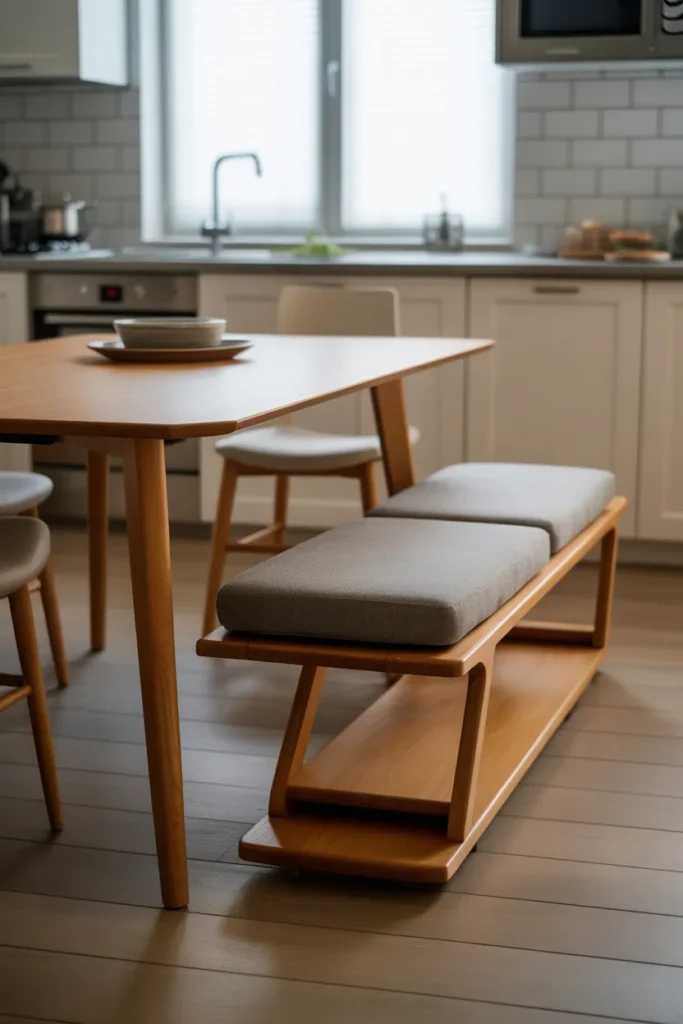 Compact Table with Bench Seating