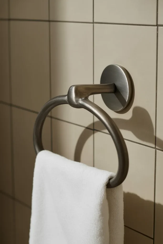Sculptural Metal Towel Holder