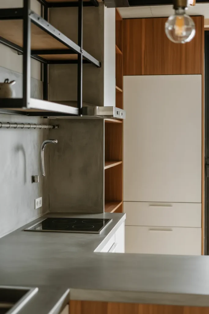  Small Modern Kitchen with Industrial Touches