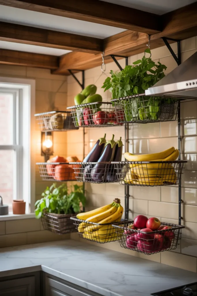 Use Hanging Baskets for Produce