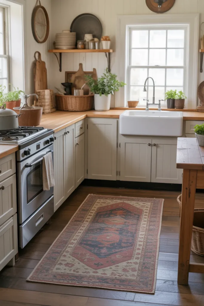 Vintage Farmhouse Rugs for Added Warmth