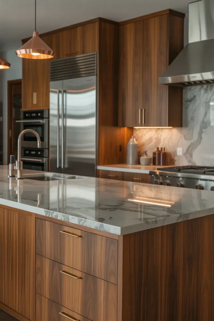  Mid Century Kitchen With Mixed Materials