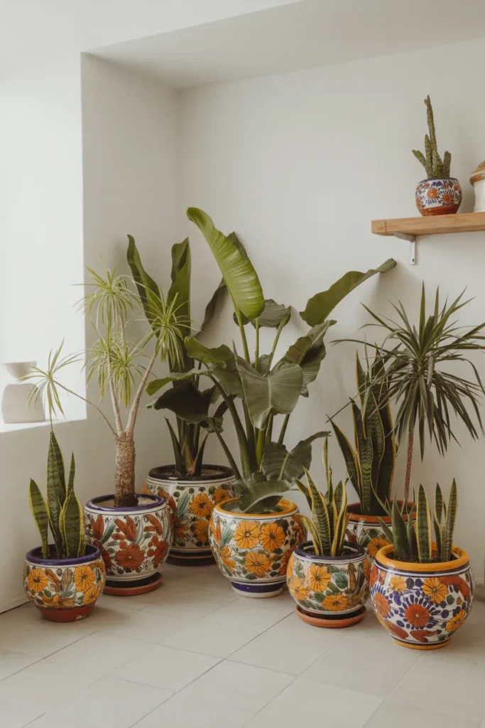 Modern Mexican Indoor Plants Display