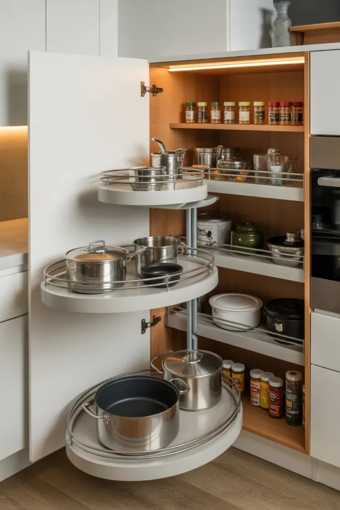  Use Corner Cabinet Organizers