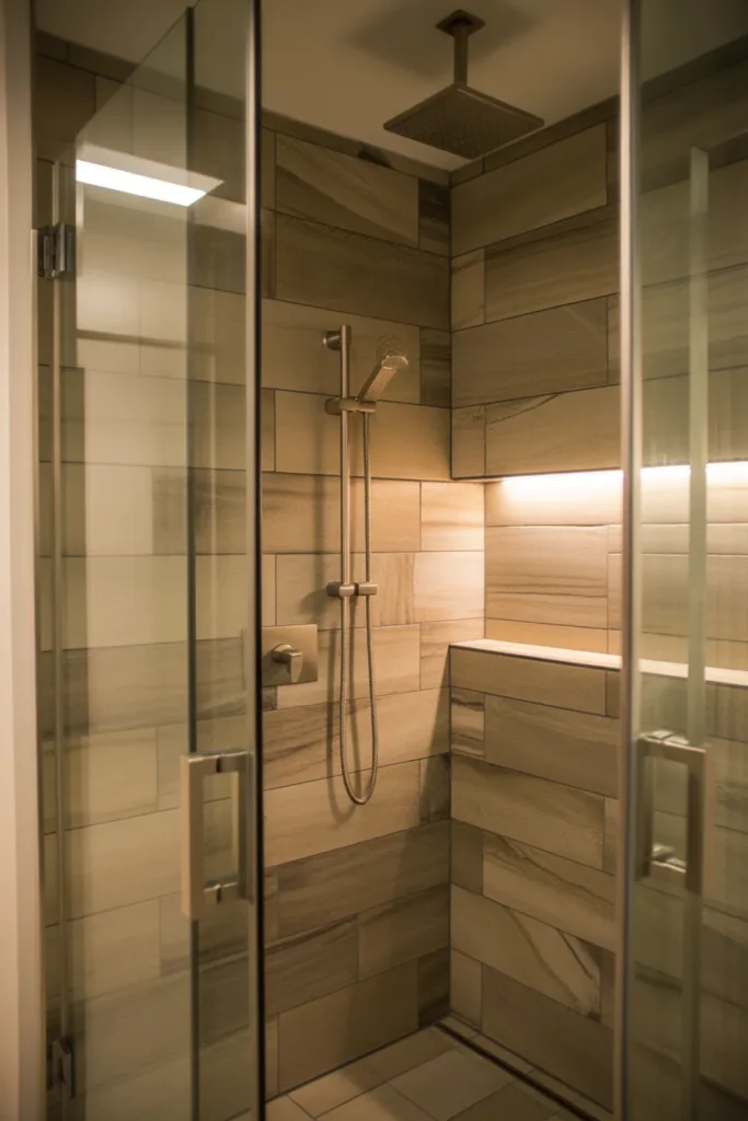 Wood Look Tile With Built-In Lighting