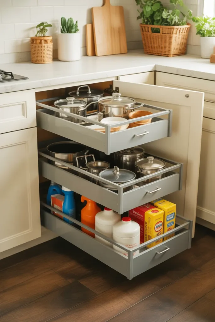  Add Pull-Out Cabinet Drawers
