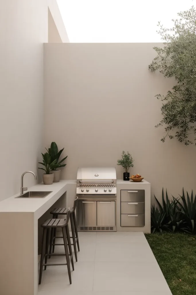 Minimalist Patio Kitchen