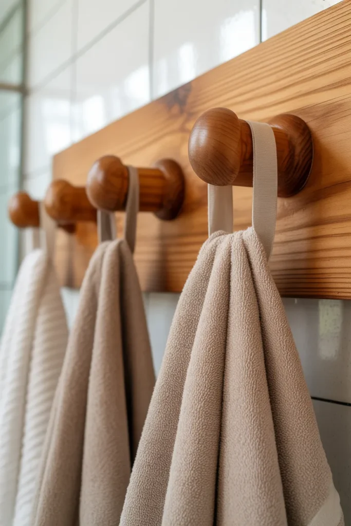 Rustic Wooden Peg Hooks