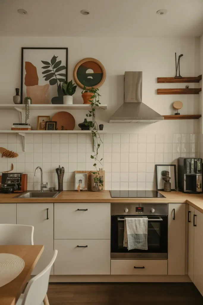  Cozy Modern Kitchen with Personal Decorative Touches