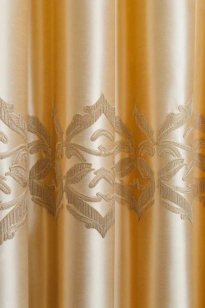 Gold Accent Glam Shower Curtain