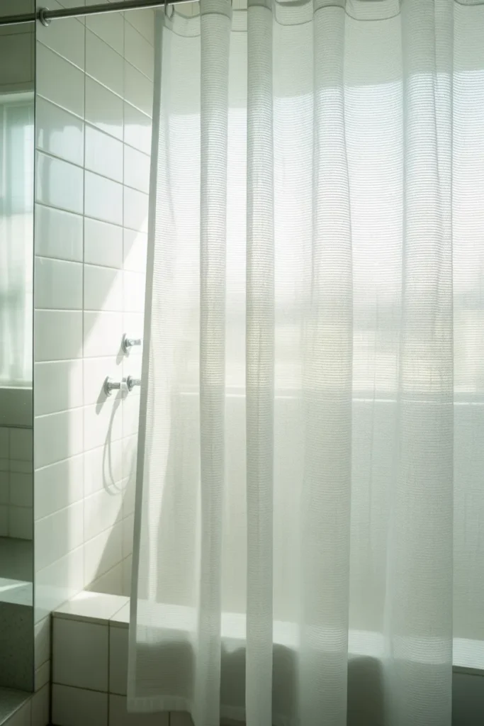 Clear or Frosted Minimal Shower Curtain