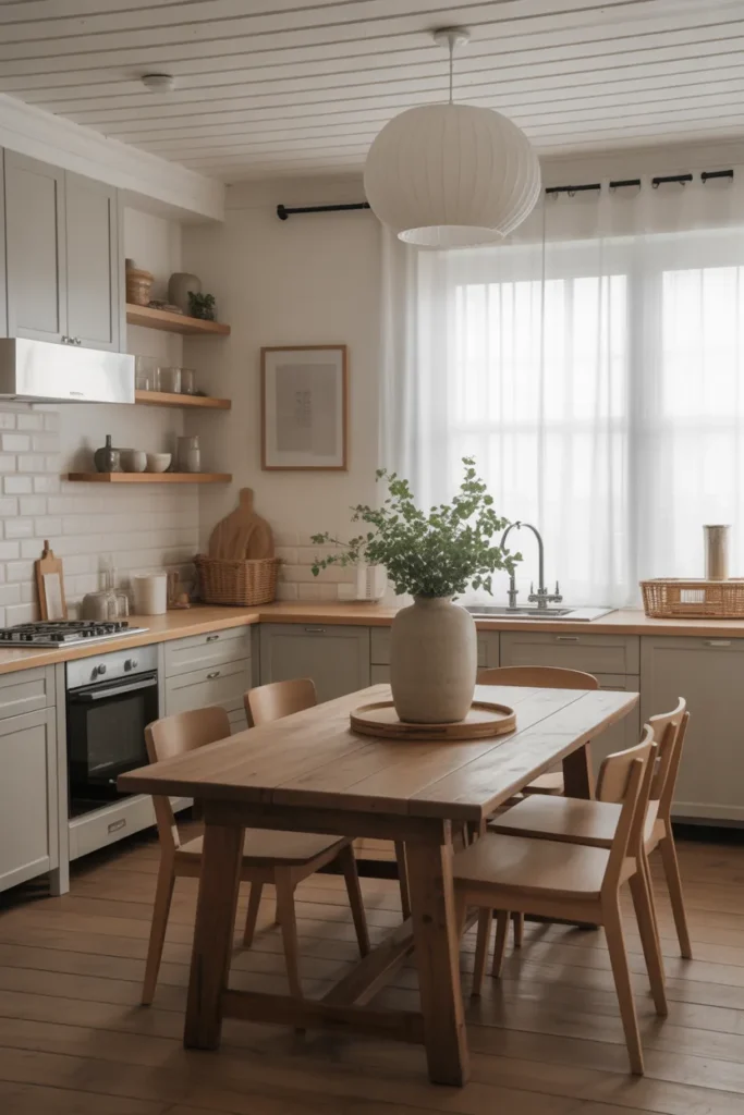 Farmhouse Kitchen Table with Modern Touches
