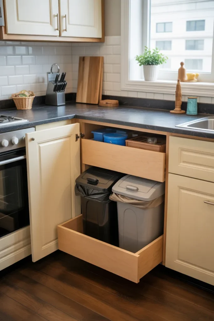  Hidden Trash and Recycling for a Cleaner Look