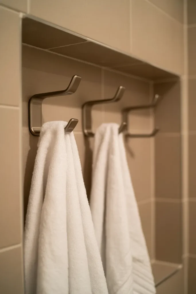 Hidden Recessed Towel Hooks