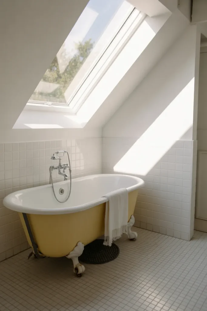 Clawfoot Tub with Skylight