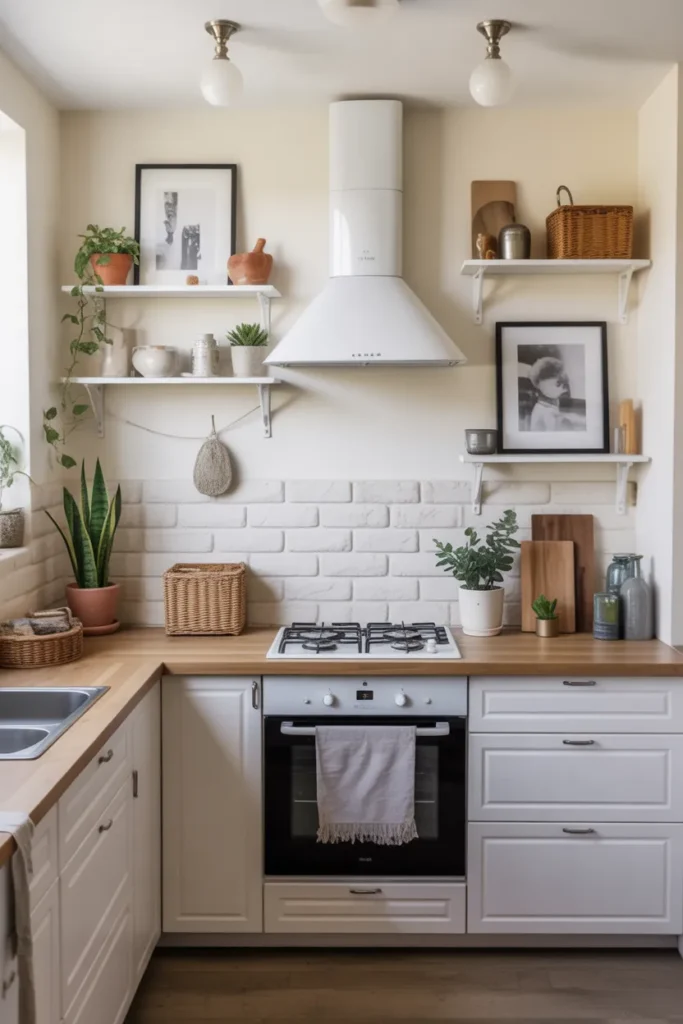 Cozy Very Small Kitchen With Personal Touches