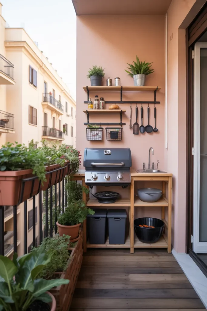 Balcony BBQ Setup