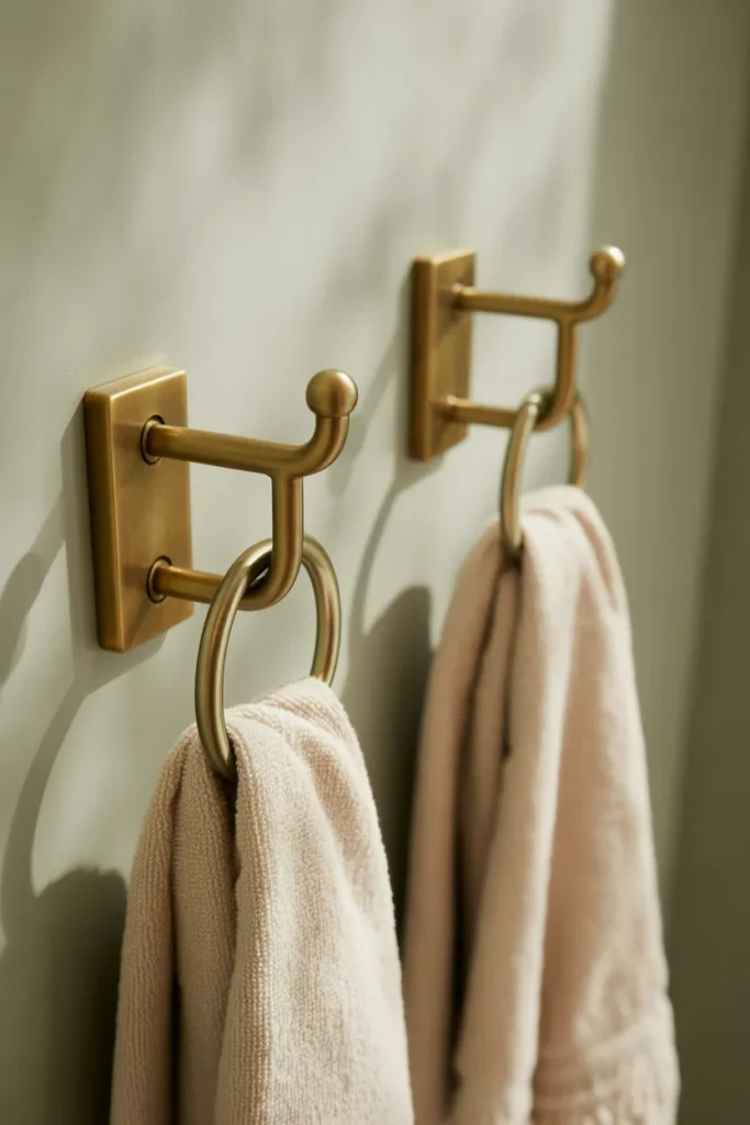 Brushed Brass Double Hooks