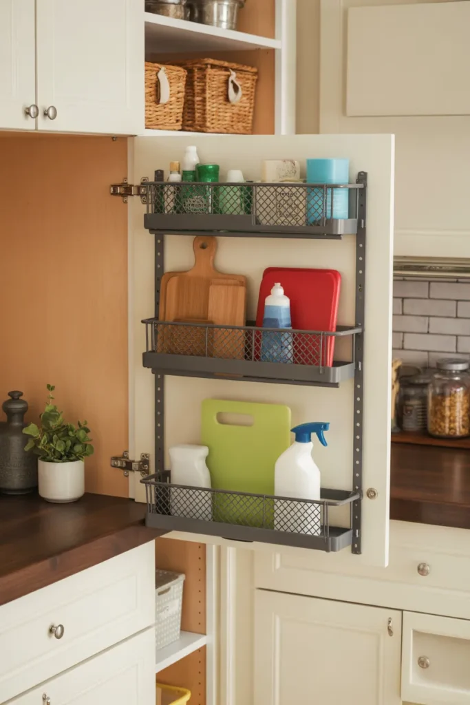 Add Over-the-Door Cabinet Organizers