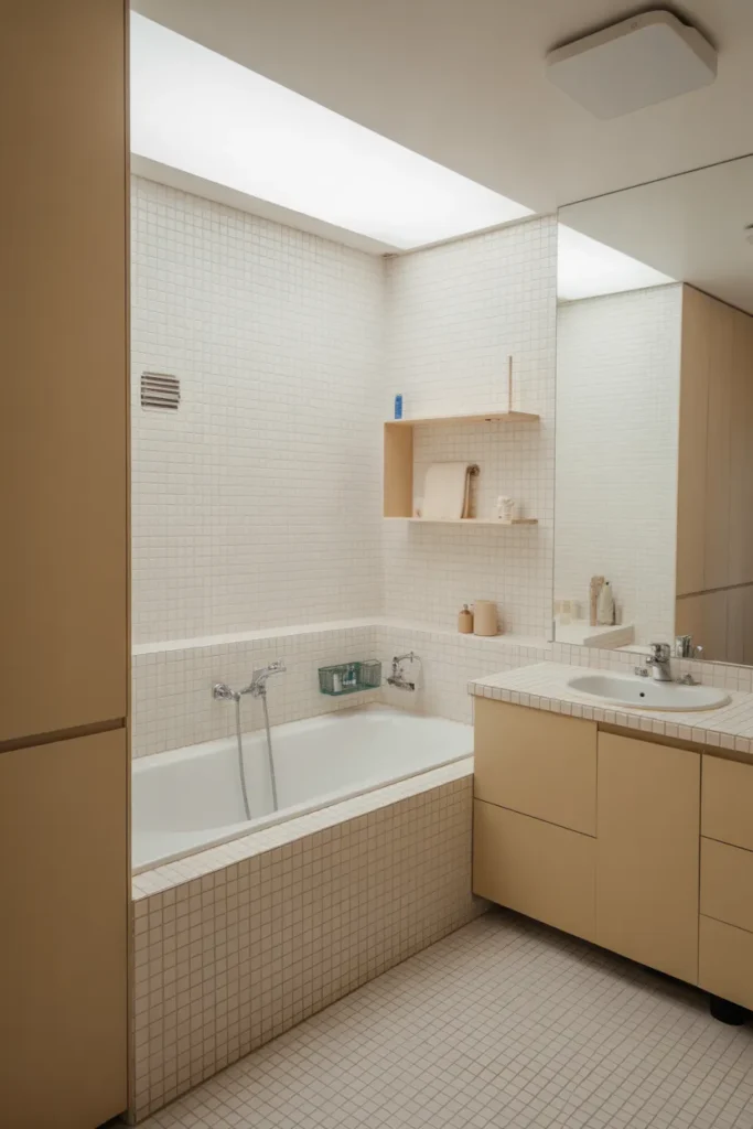 Small Bathroom with Space-Saving Tub