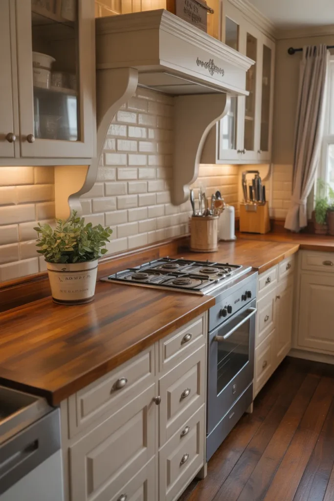 Butcher Block Countertops for Rustic Warmth