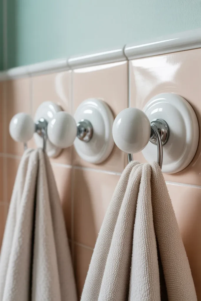 Ceramic Knob Towel Hooks