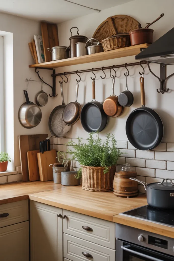  Hang Pots and Pans on Wall Hooks