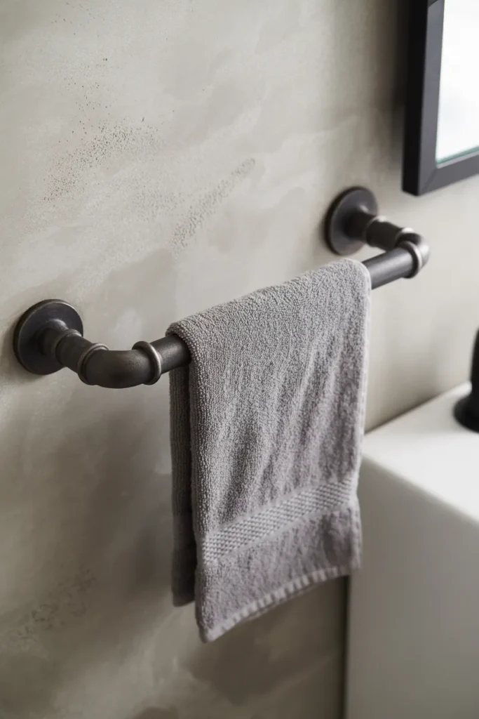 Industrial Pipe Towel Holder