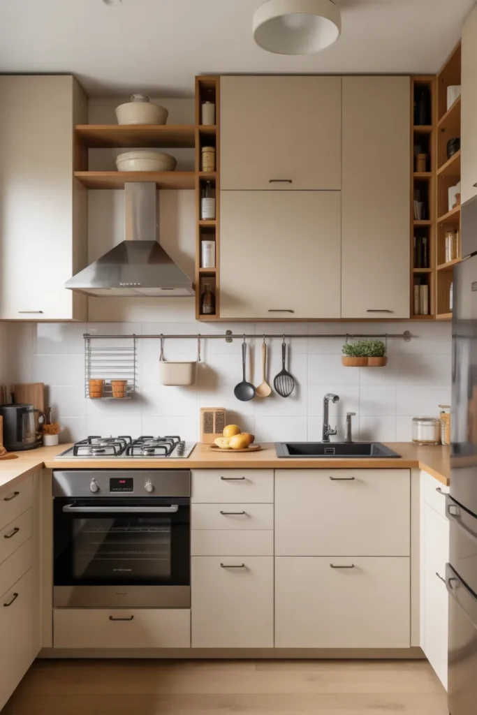  Small Apartment Kitchen with Smart Vertical Storage