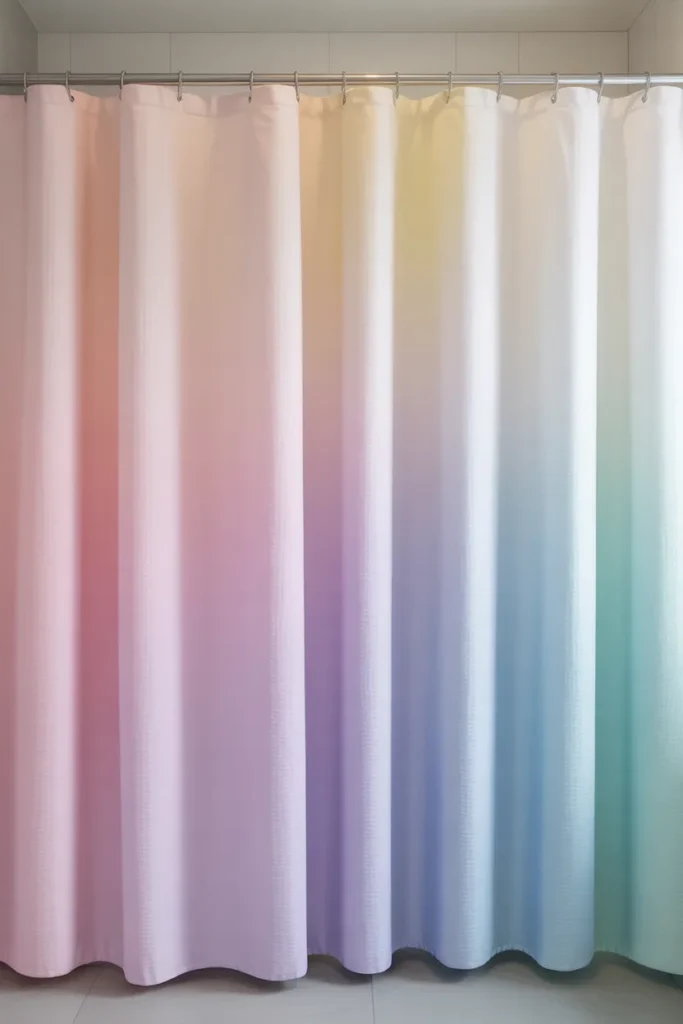 Soft Pastel Ombre Shower Curtain