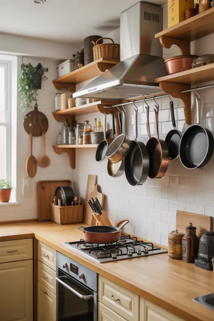  Hang Pots and Pans to Free Up Cabinet Space