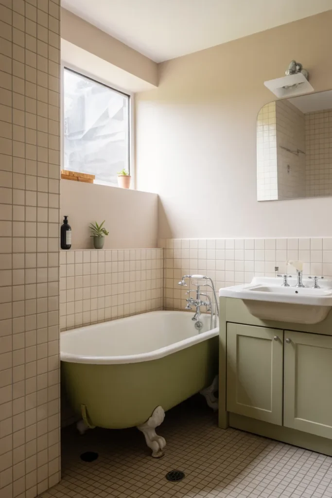 Small Bathroom with a Clawfoot Tub