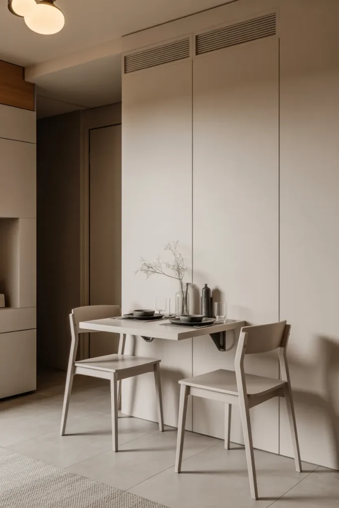   Wall-Mounted Foldable Dining Table