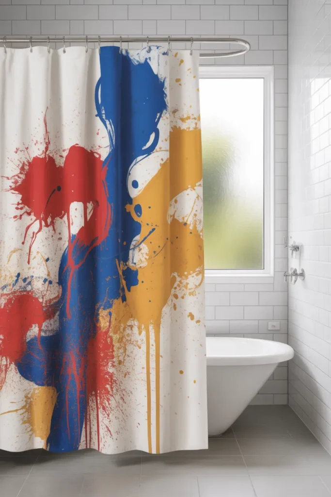 Bold Abstract Art Shower Curtain