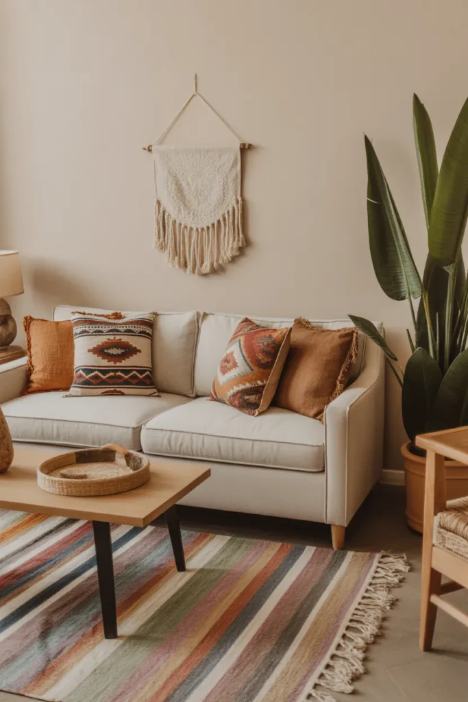 Modern Mexican Boho Living Room