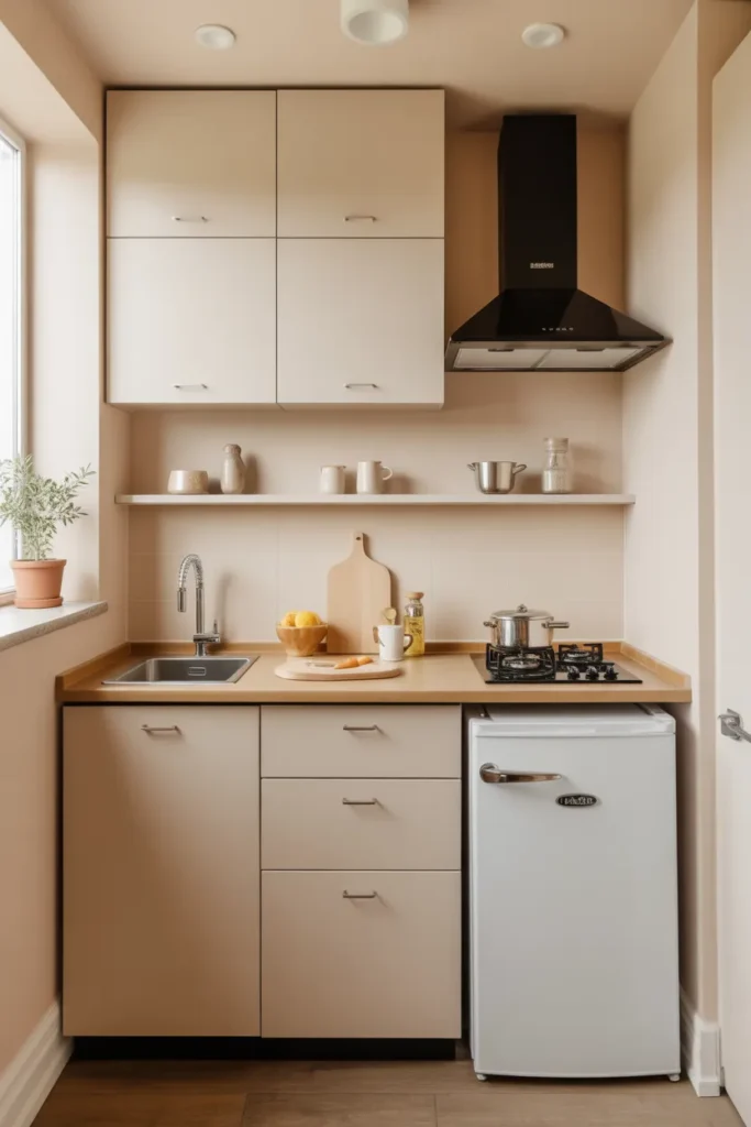 Small Kitchen With Compact Appliances