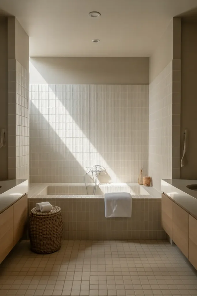 Spa-Inspired Bathroom with Deep Soaking Tub