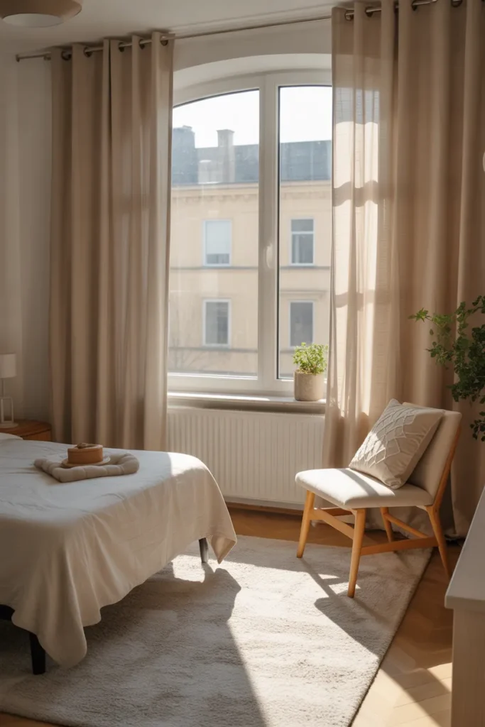 Use Curtains to Add Softness