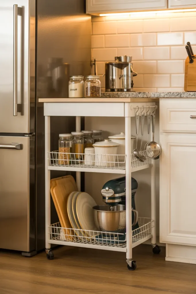 Use Rolling Carts for Extra Storage