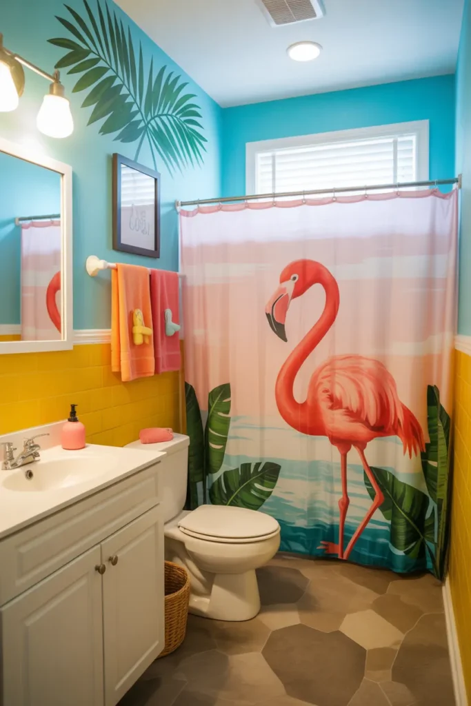  Tropical Color Kids Bathroom