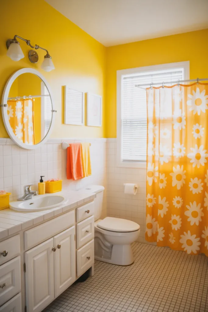   Sunshine Yellow Bathroom